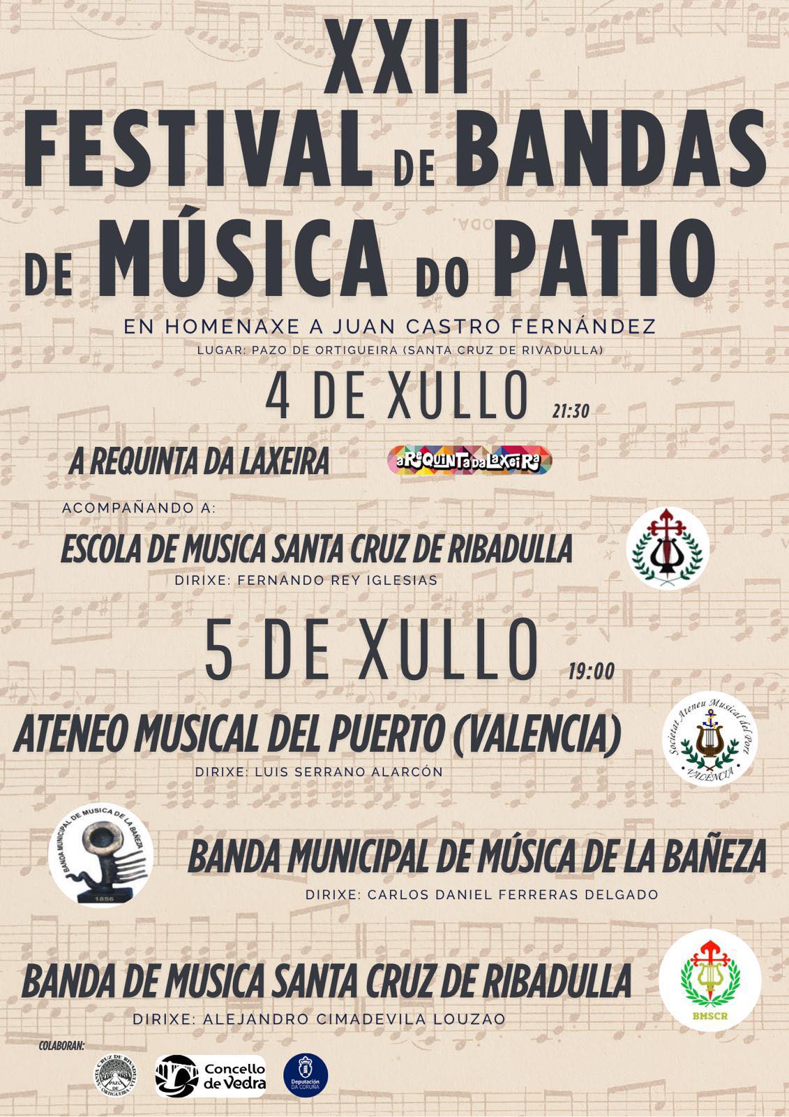 XXII Festival de Bandas de Música do Patio en Homenaxe a Juan Castro Fernández