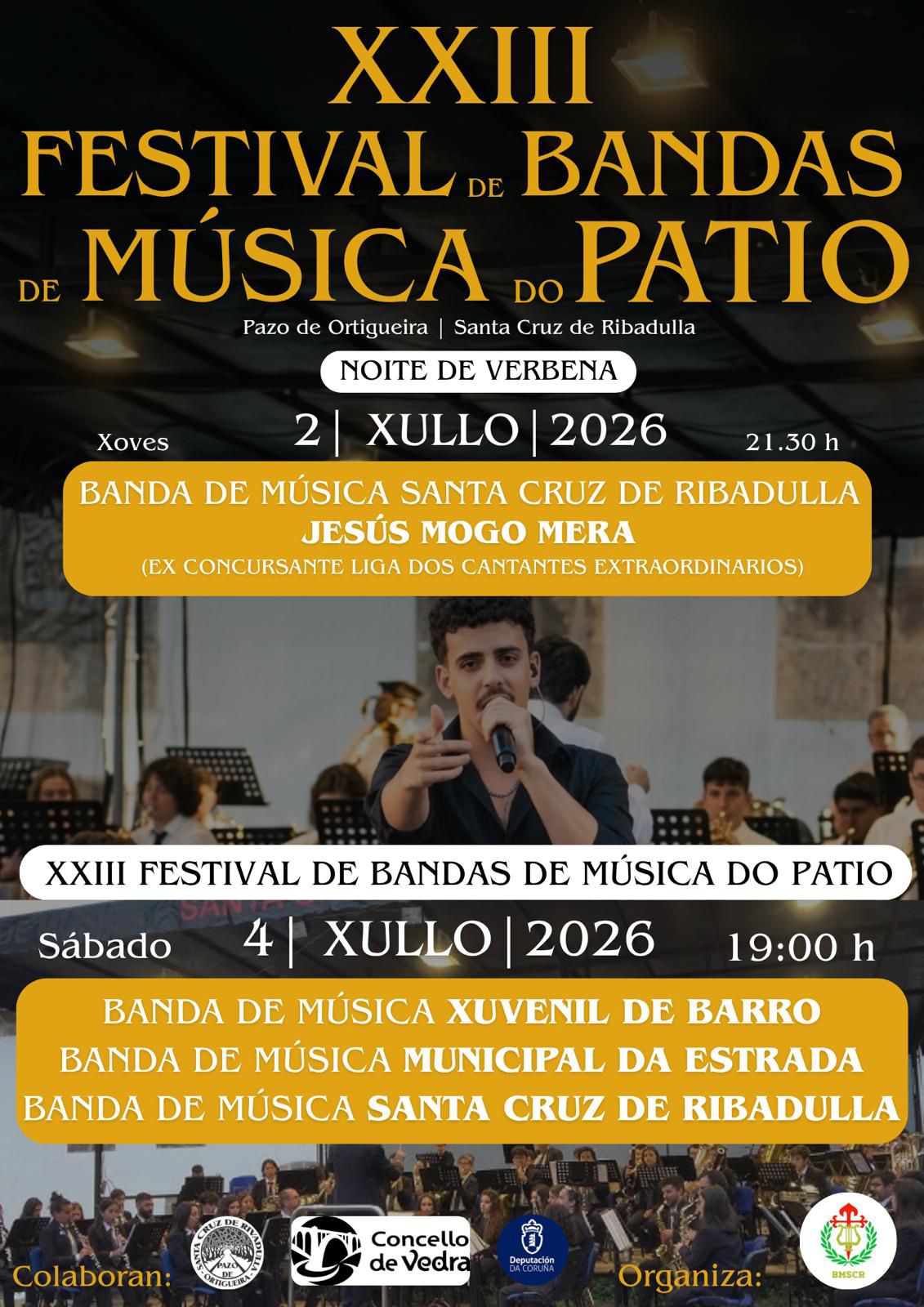 Event poster: XXIII Courtyard Music Bands Festival – Verbena Night (Day 1)